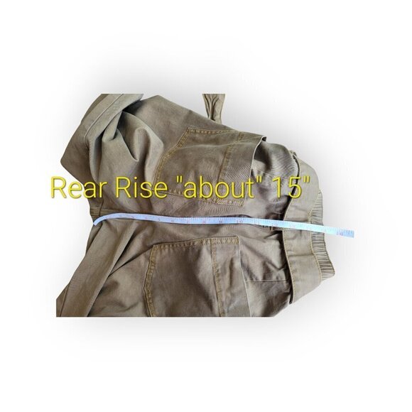 CAbi Discovery Cropped Stretch Belted Trousers Khaki Size 4 Utility Work Chic - Picture 7 of 15